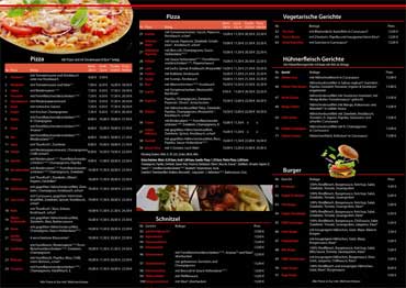 Pizza Flyer 4 Seiten
